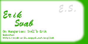 erik svab business card